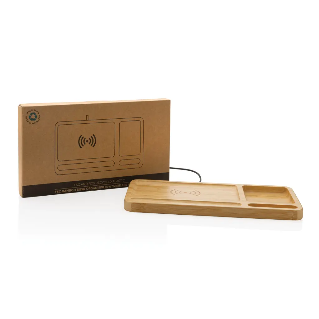 Stolni organizator od bambusa 10W bežični punjač P308.39 brown-8