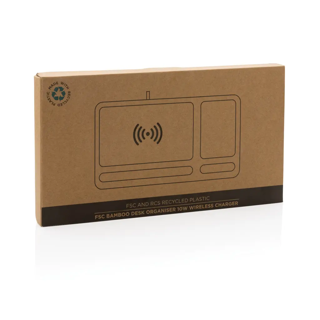 Stolni organizator od bambusa 10W bežični punjač P308.39 brown-9