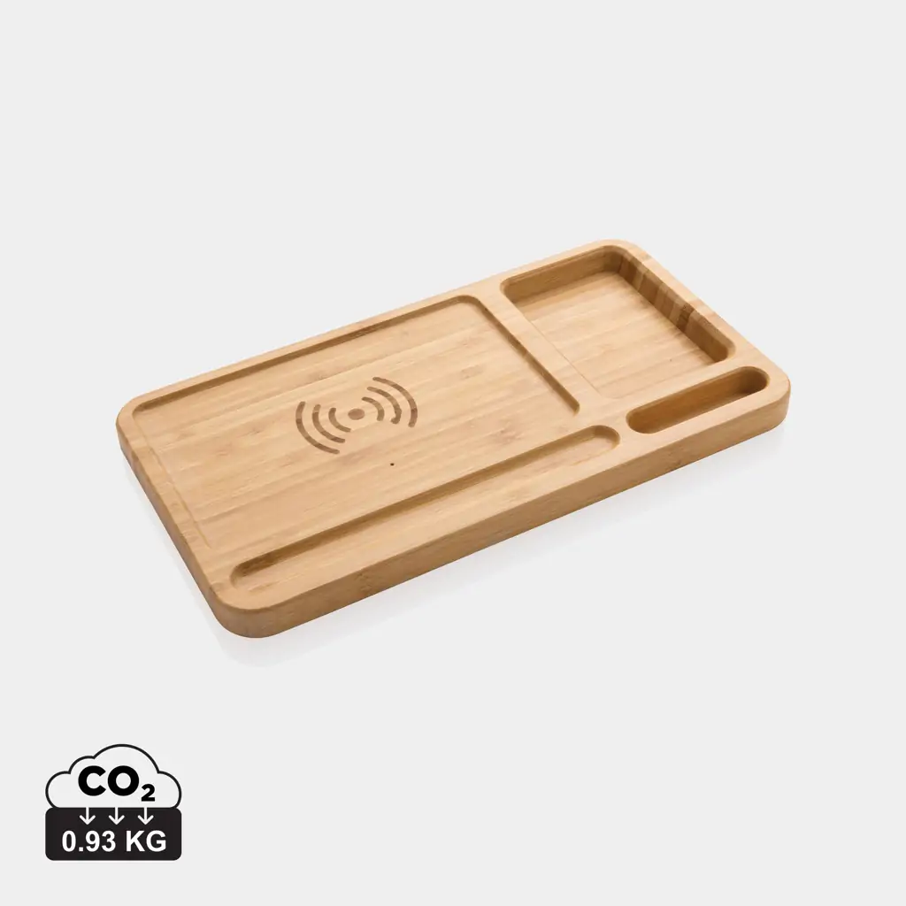 Stolni organizator od bambusa 10W bežični punjač P308.39 brown-10