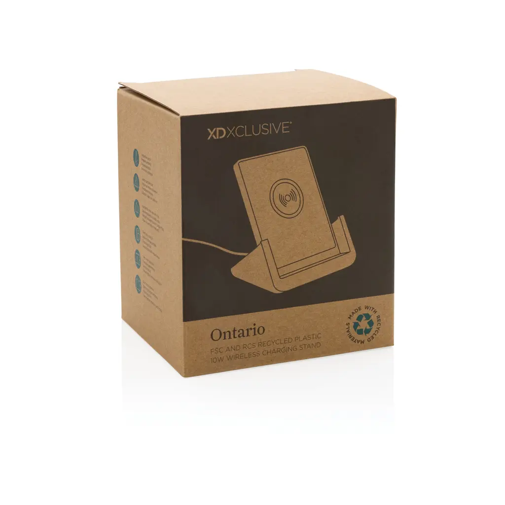 Stalak za mobitel s bežičnim punjačem 10 W Ontario RCS P308.41 white-14