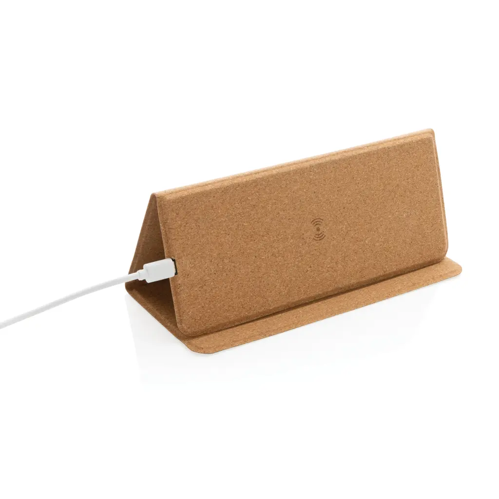 Podloga za miš od pluta i stalak za bežično punjenje od 10 W P308.51 brown-5