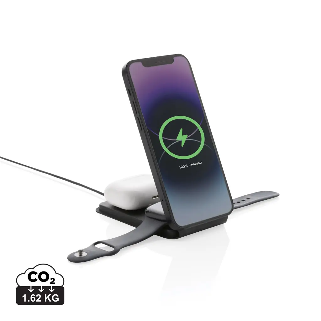 Magnetni bežični punjač 15W 3u1 Swiss Peak RCS P308.54 black-20