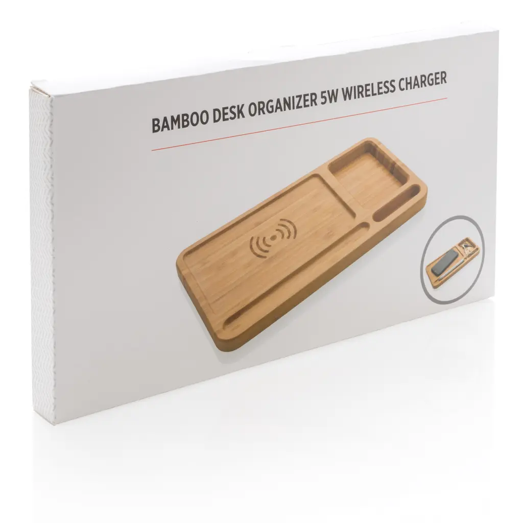 Stolni organizator od bambusa 5W bežični punjač P308.62 brown-10