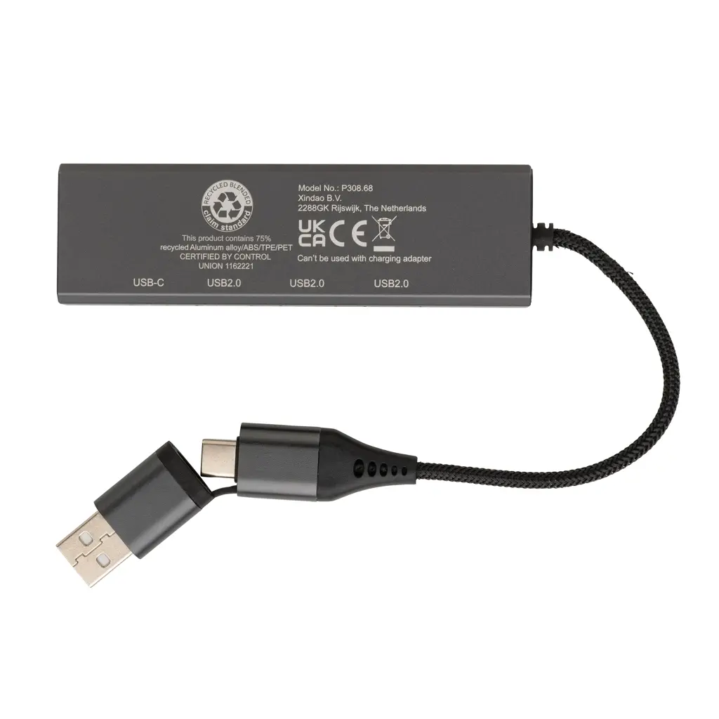 Hub s 3 USB priključka Terra RCS P308.68 grey-5