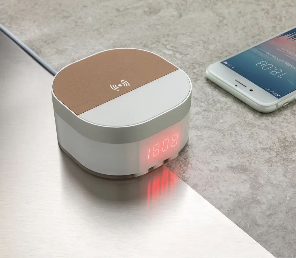 Bežični digitalni sat za punjenje Aria 5W P308.69 white-10
