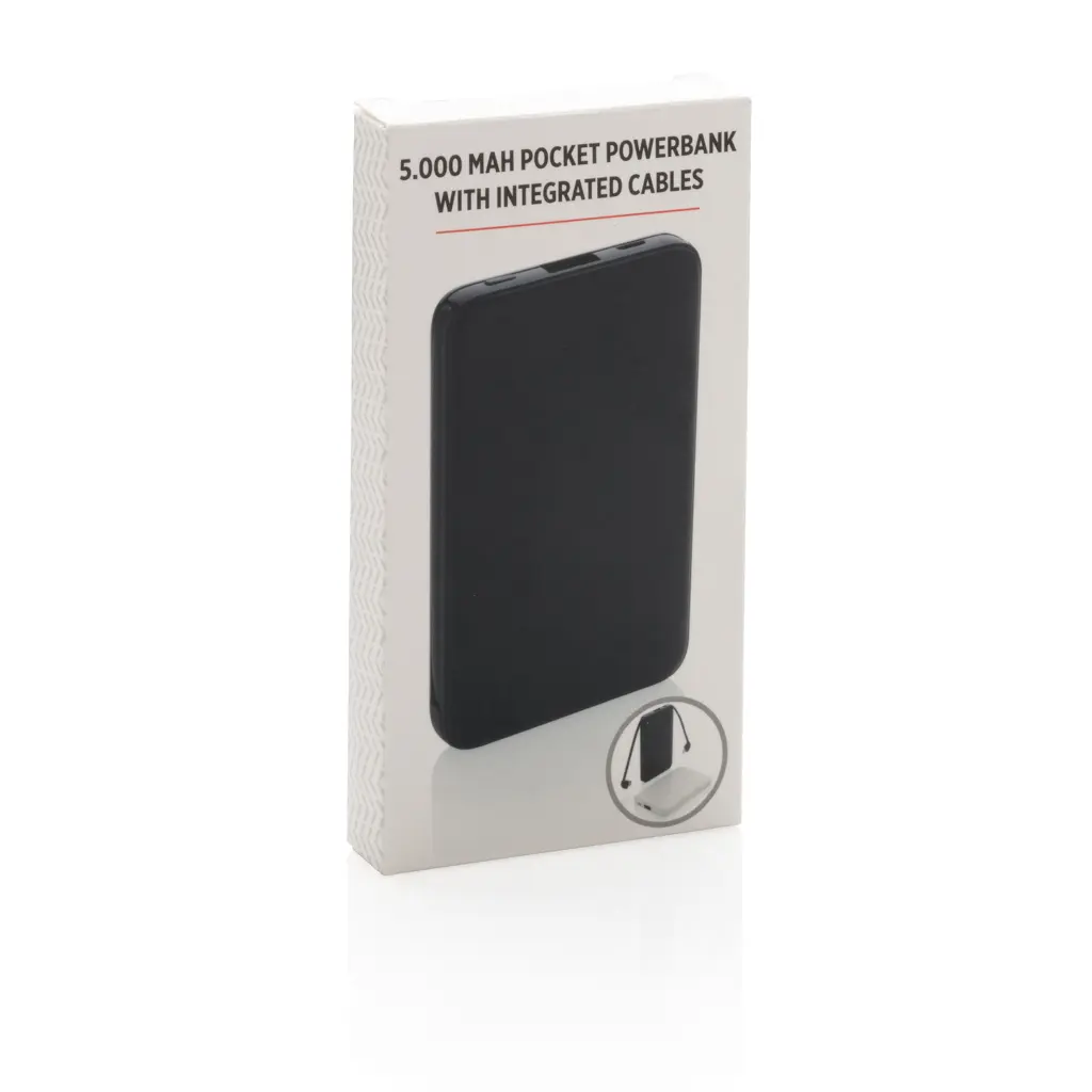Power bank s integriranim kablovima 5.000 mAh džepni P322.08 black-12