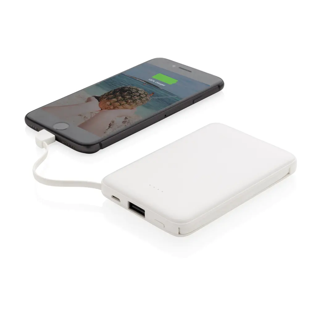 Power bank s integriranim kablovima 5.000 mAh džepni P322.08 white-7