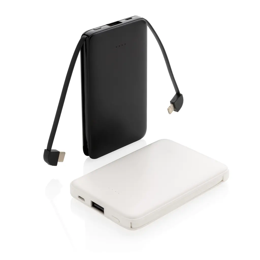 Power bank s integriranim kablovima 5.000 mAh džepni P322.08 white-9