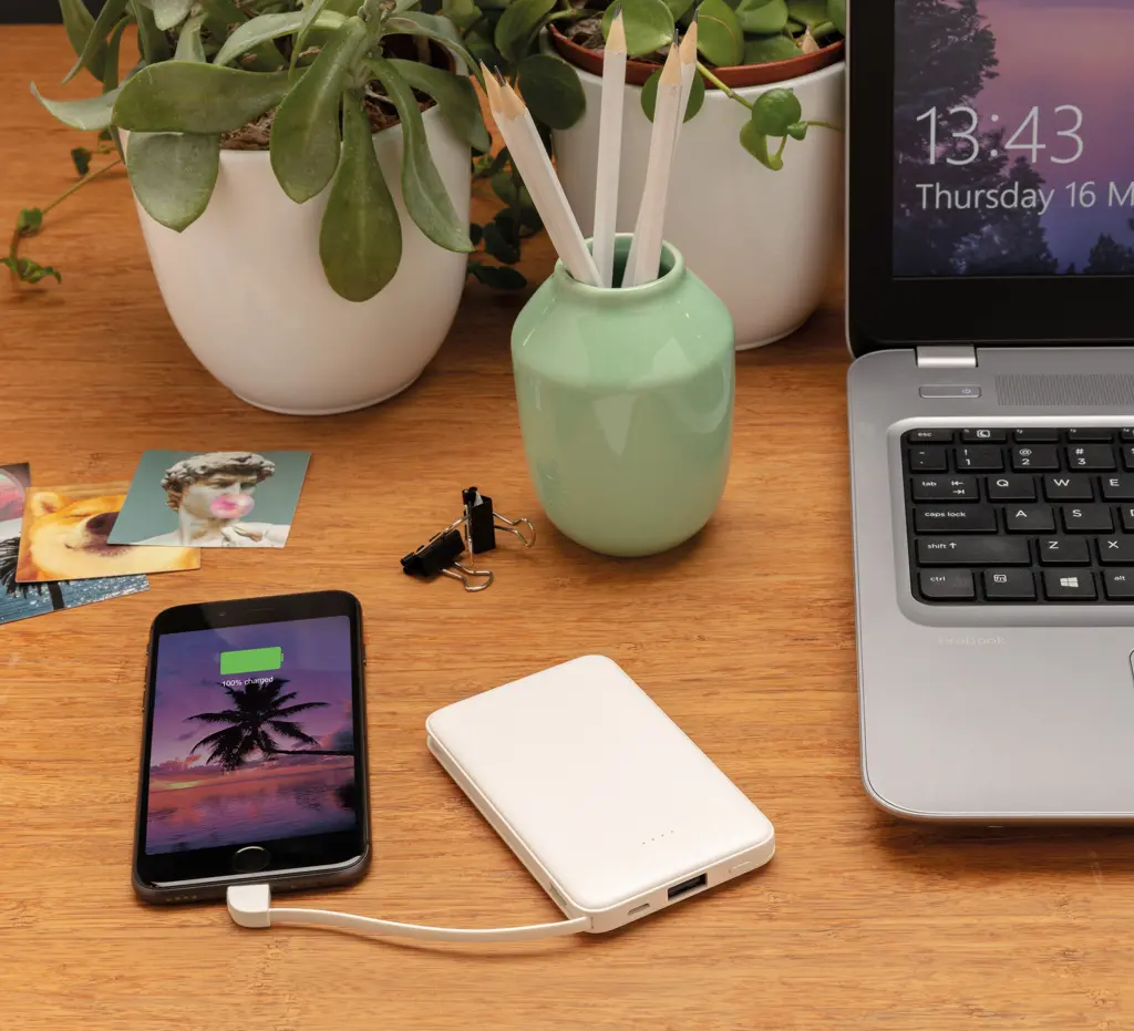 Power bank s integriranim kablovima 5.000 mAh džepni P322.08 white-10