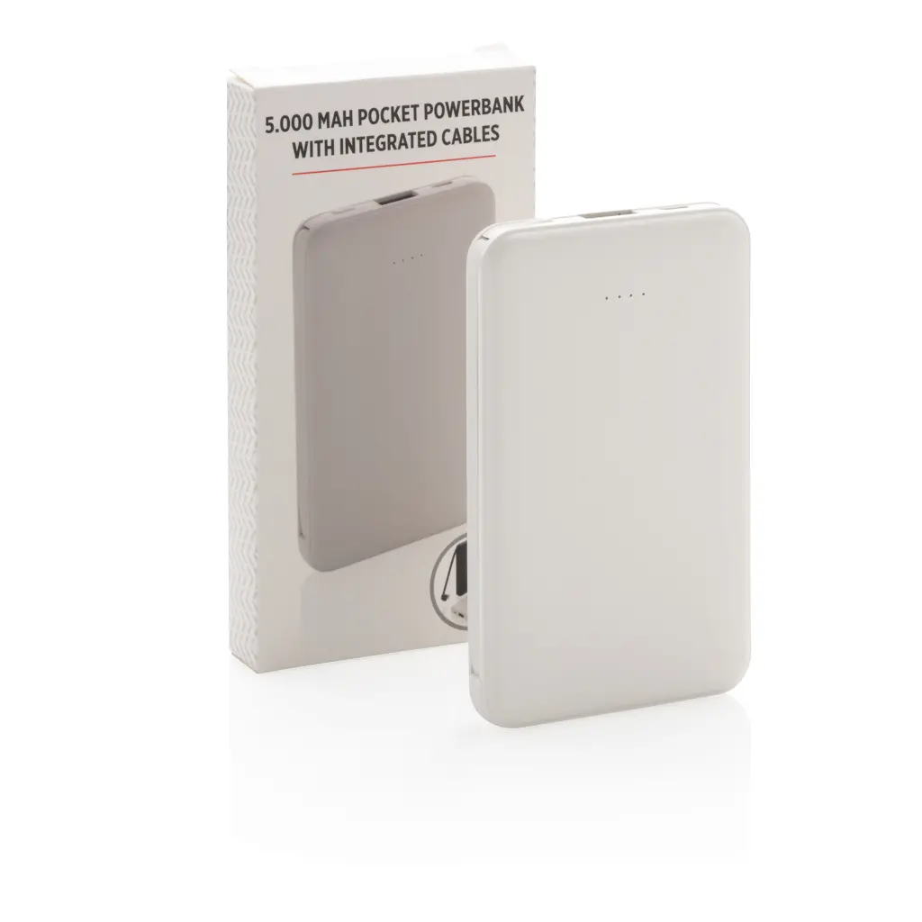 Power bank s integriranim kablovima 5.000 mAh džepni P322.08 white-11