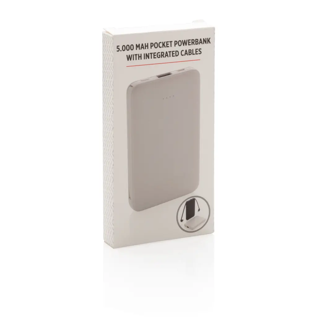 Power bank s integriranim kablovima 5.000 mAh džepni P322.08 white-12
