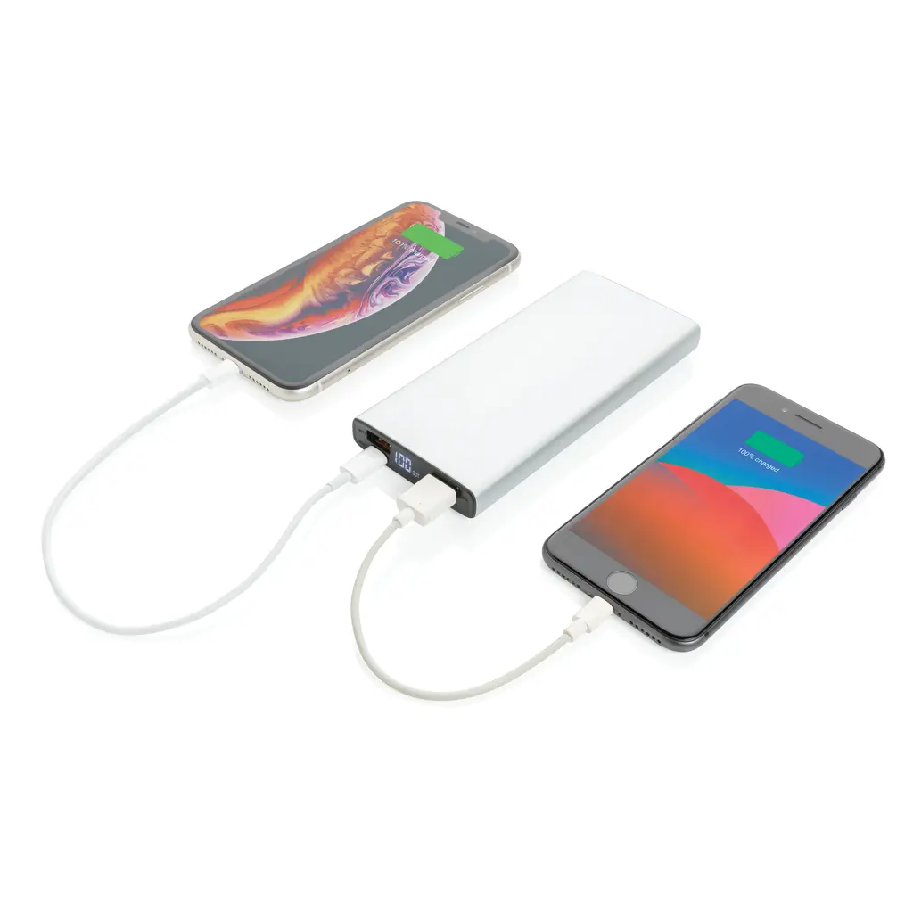 Aluminijski 18W 10.000 mAh PD punjač P322.24 silver-2