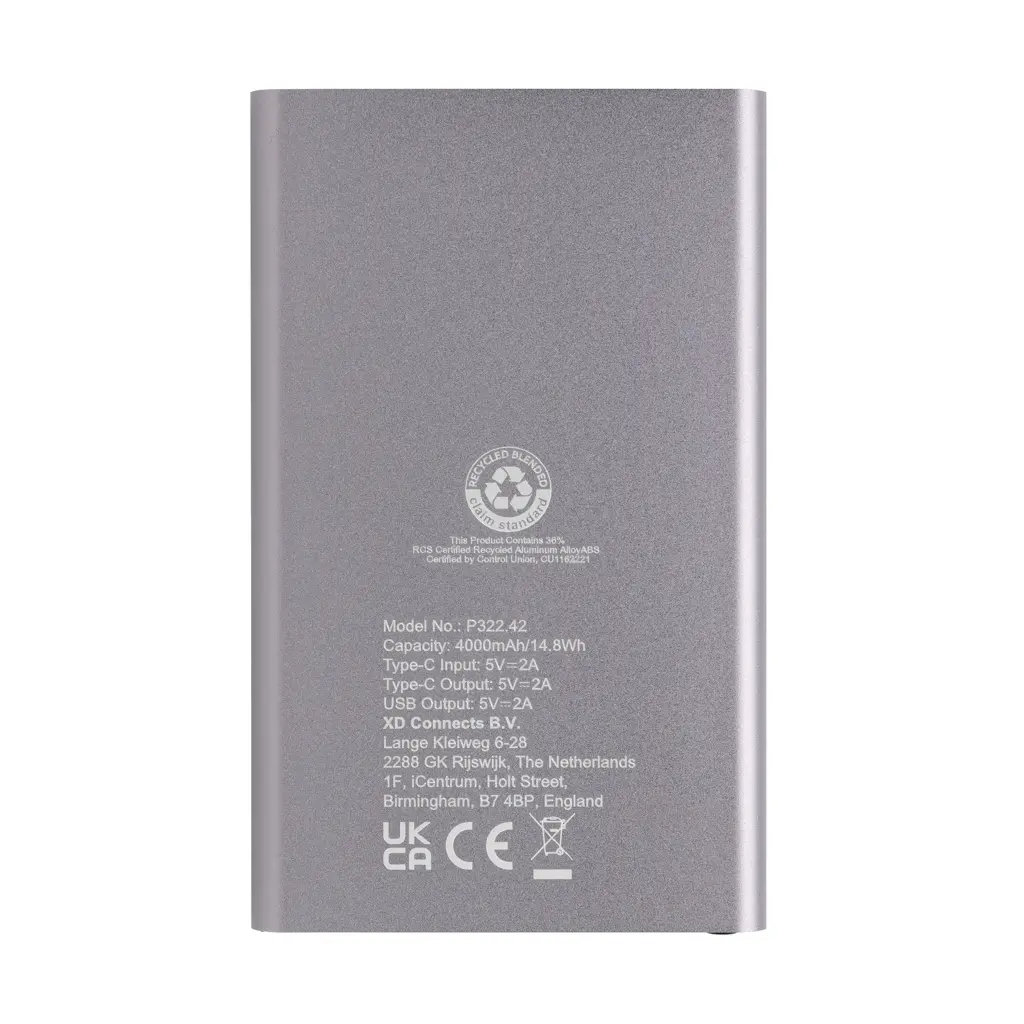 Power bank 4000 mah type-C RCS P322.42 anthracite-6