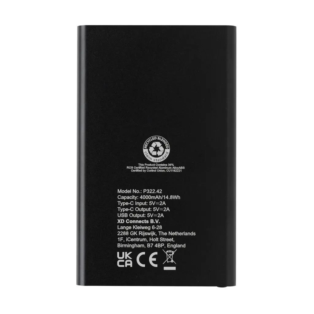 Power bank 4000 mah type-C RCS P322.42 black-6