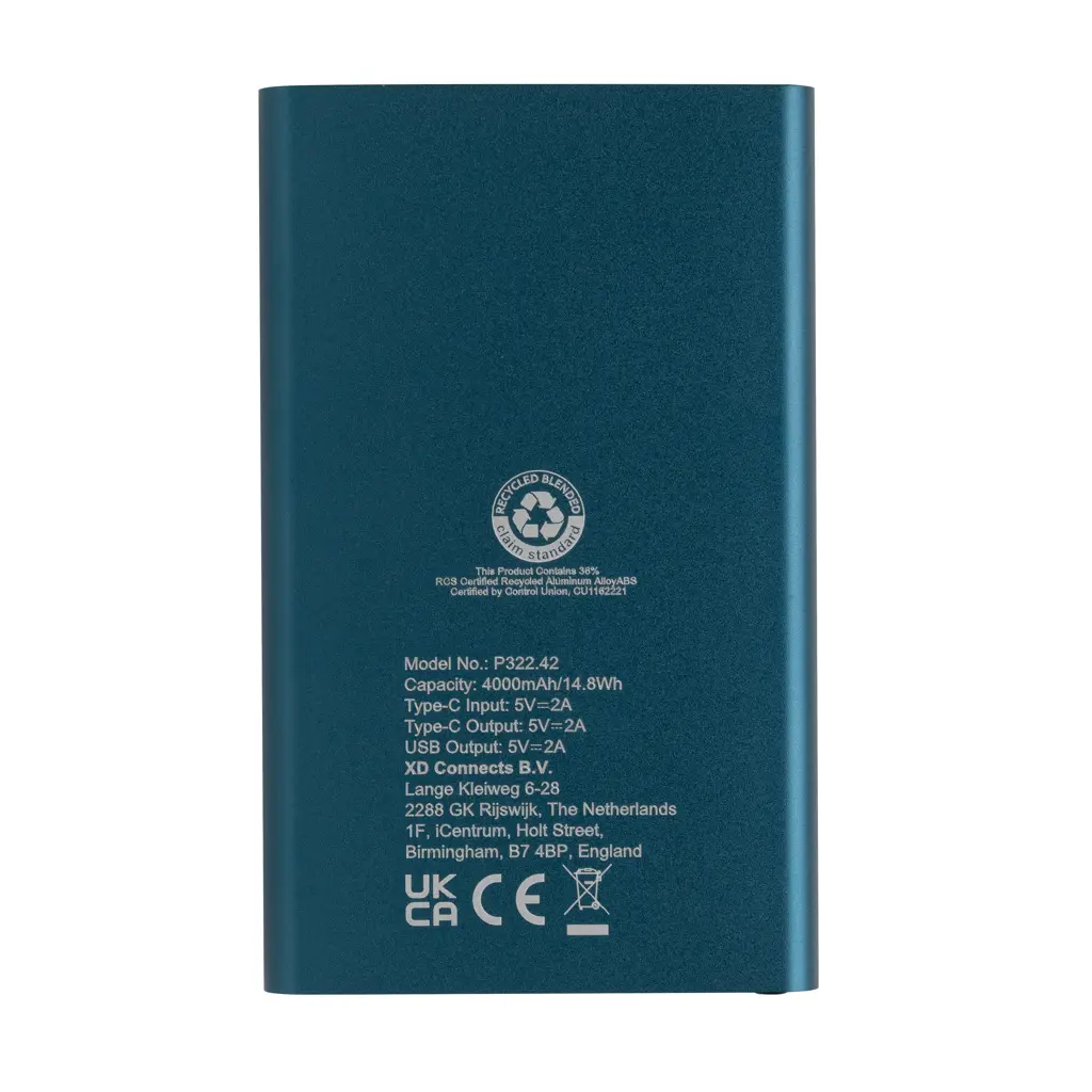 Power bank 4000 mah type-C RCS P322.42 blue-6