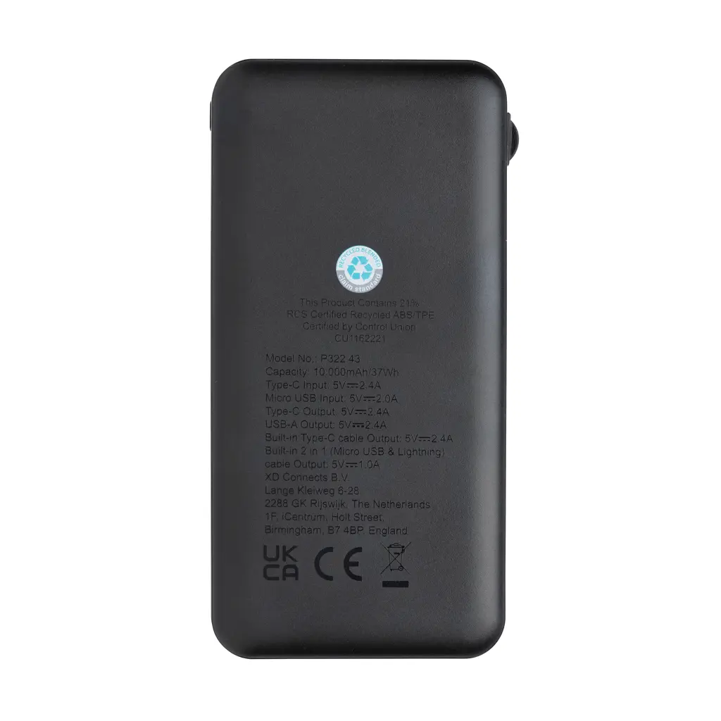 Power bank 10.000mAh Lockhart RCS P322.43 black-7