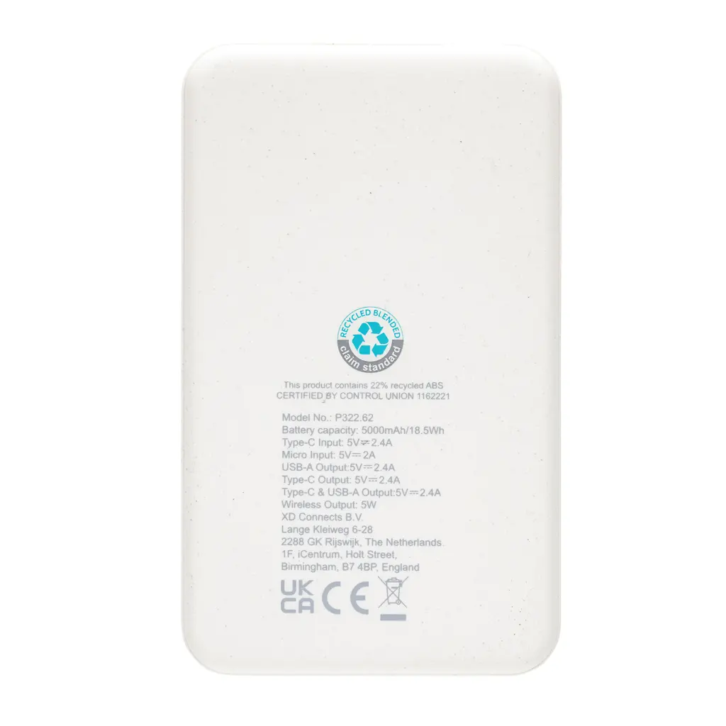 Bežični Power bank 5.000 mAh 5W RCS P322.62 white-6