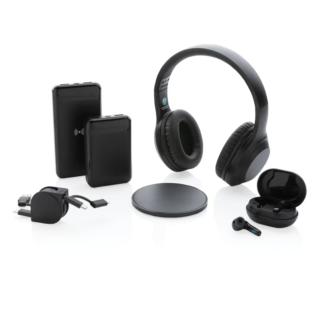 Power bank od reciklirane plastike 10.000 mAh P322.66 black-8