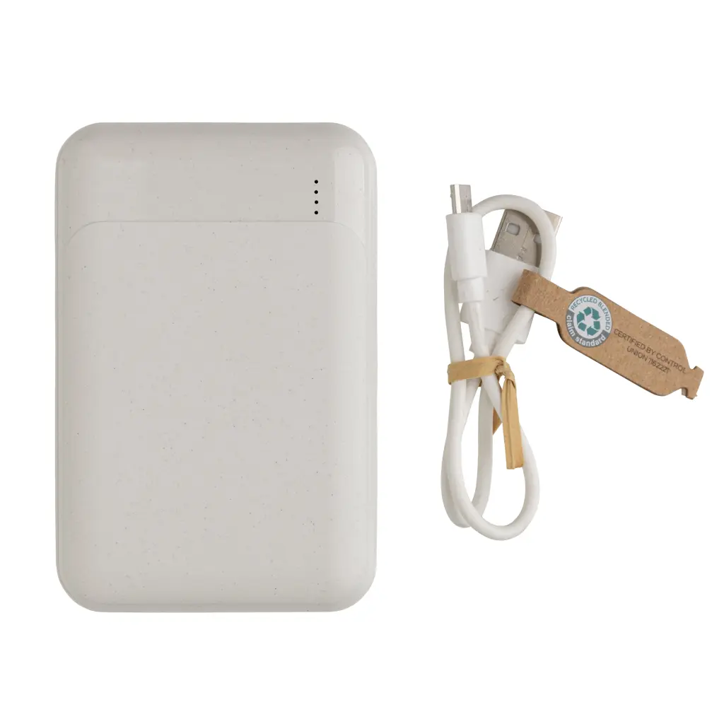 Power bank od reciklirane plastike 10.000 mAh P322.66 white-7