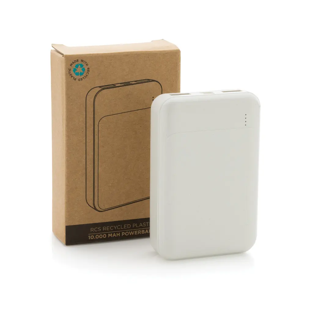 Power bank od reciklirane plastike 10.000 mAh P322.66 white-12