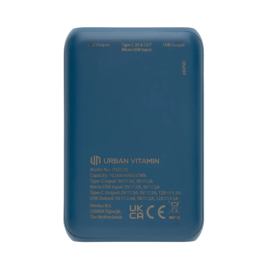 Power bank 10.000 mAh 18W PD Urban Vitamin Alameda P322.70 blue-7