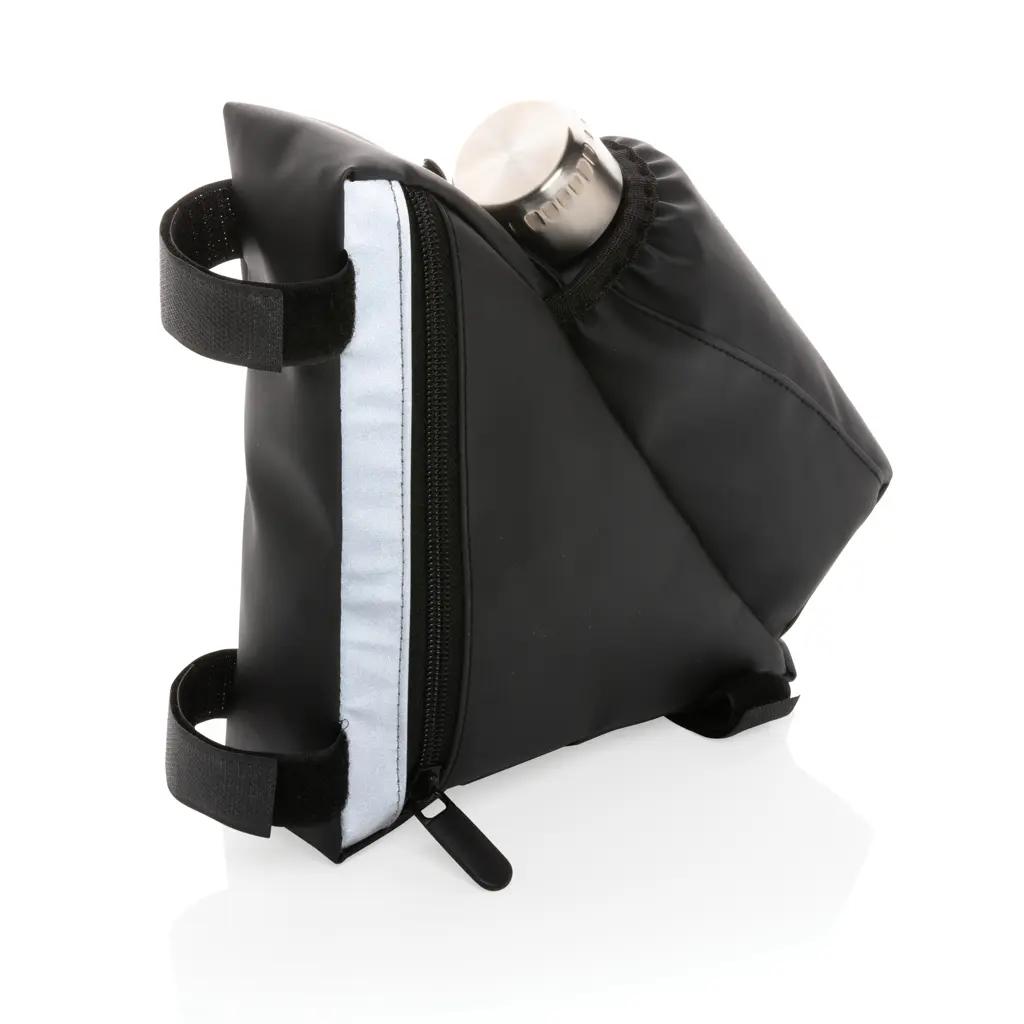 Torba za okvir bicikla PU visoke vidljivosti s držačem za bocu P325.03 black-2