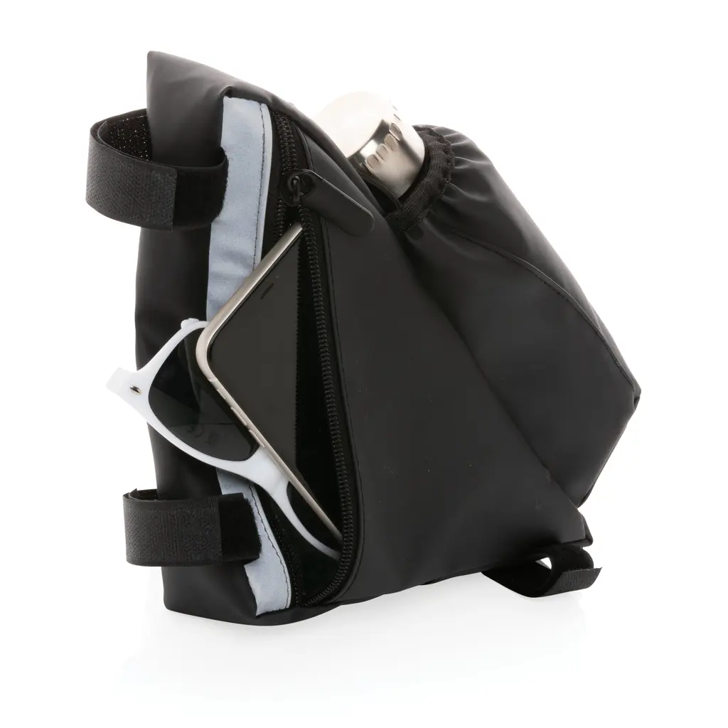 Torba za okvir bicikla PU visoke vidljivosti s držačem za bocu P325.03 black-6
