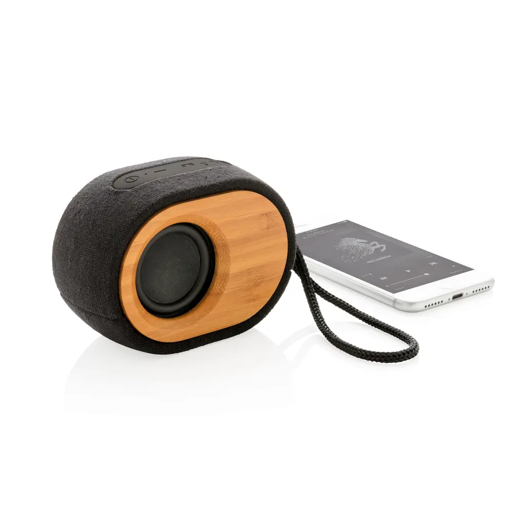 Bluetooth zvučnik od bambusa P328.00 black-2