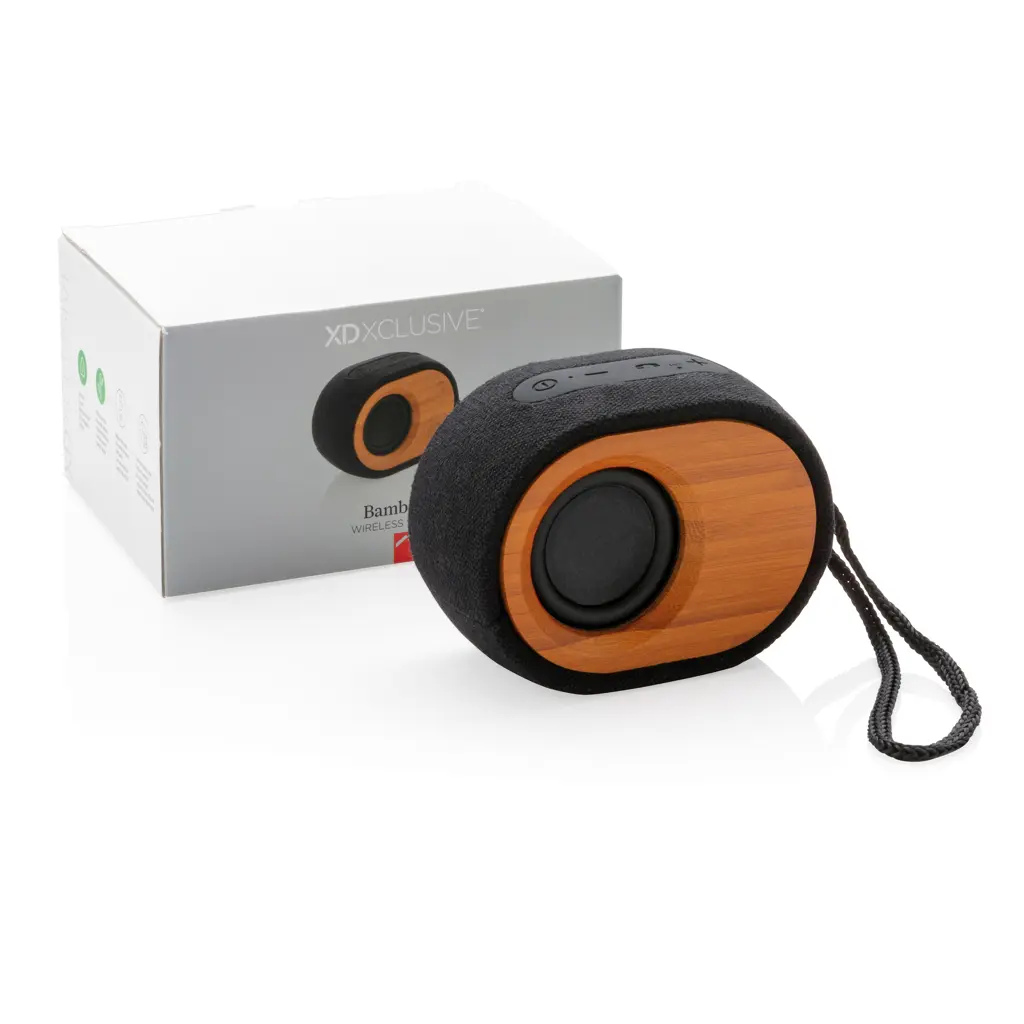 Bluetooth zvučnik od bambusa P328.00 black-12