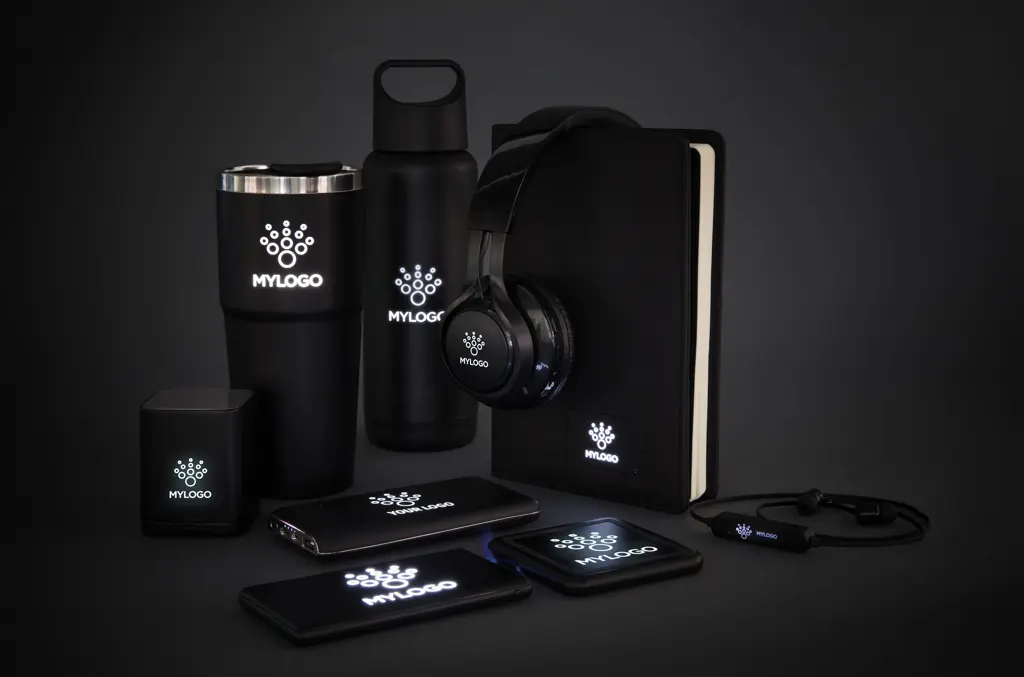 Bežični zvučnik sa svjetlećim logotipom P328.08 black-7