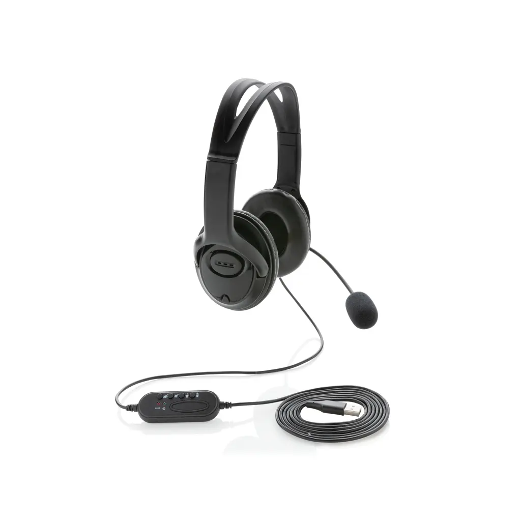 PC stereo radne slušalice s mikrofonom P329.15 black-1
