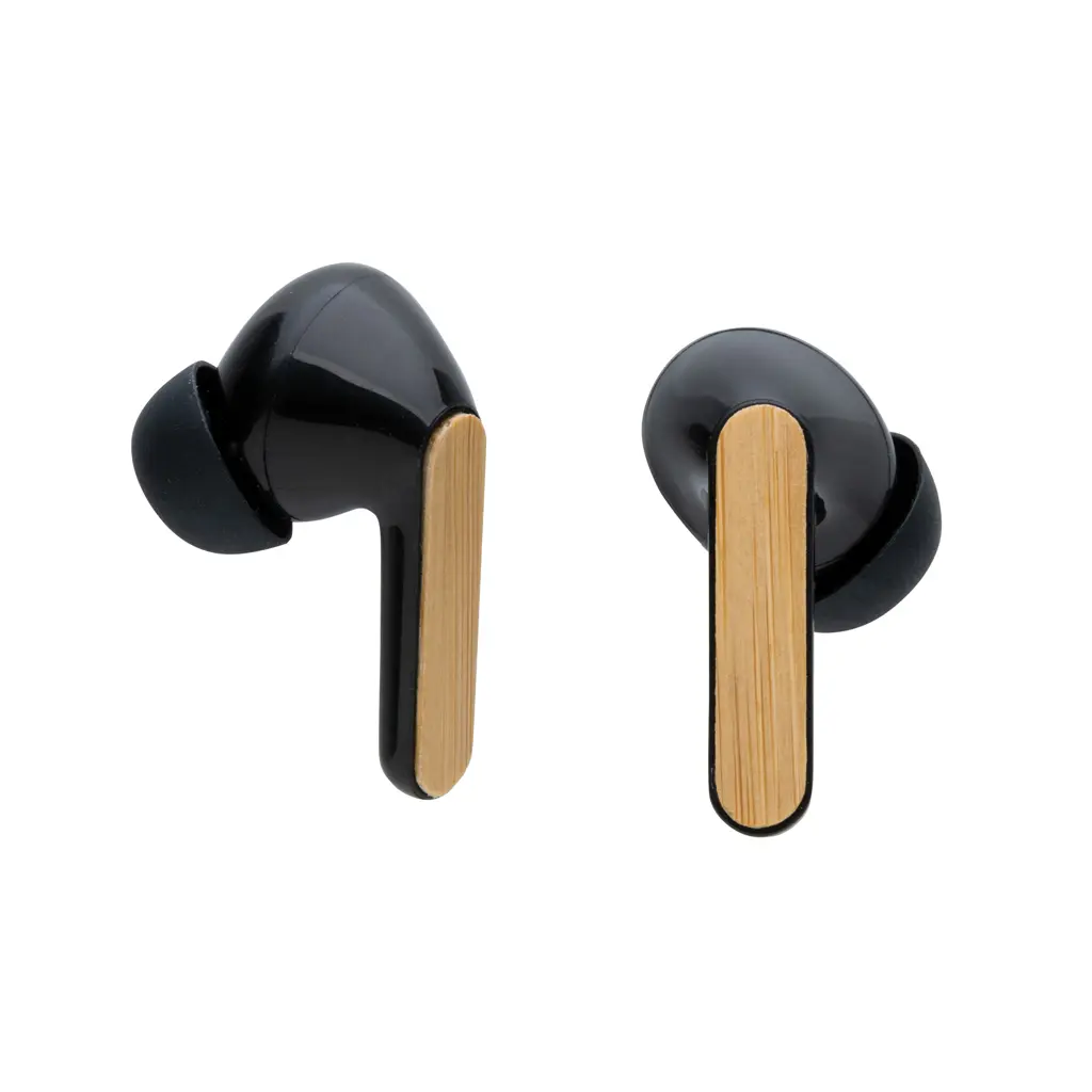 TWS slušalice od RCS reciklirane plastike i bambusa P329.93 brown-5