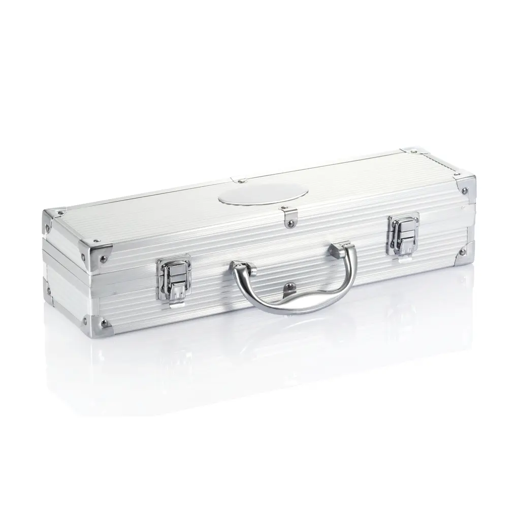Set za roštilj od 3 kom u aluminijskoj kutiji P422.17 silver-2