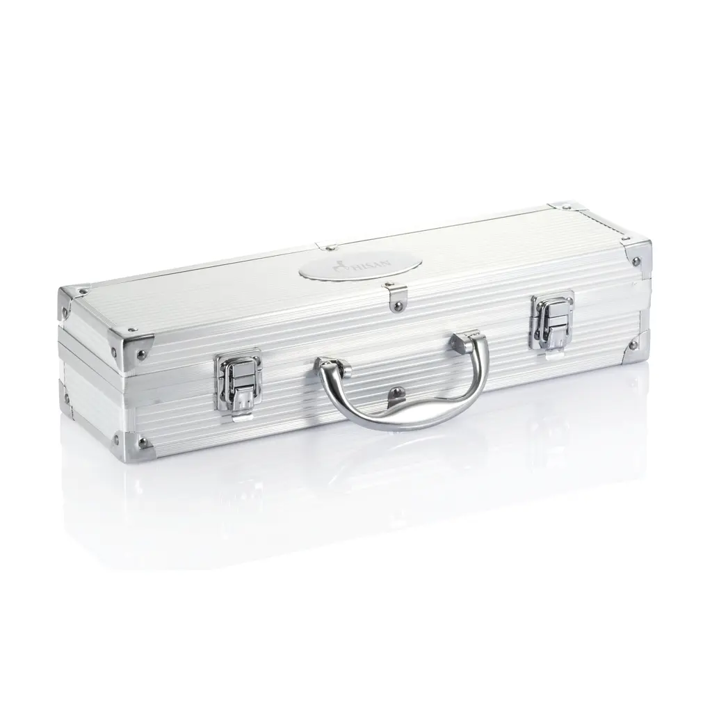 Set za roštilj od 3 kom u aluminijskoj kutiji P422.17 silver-3