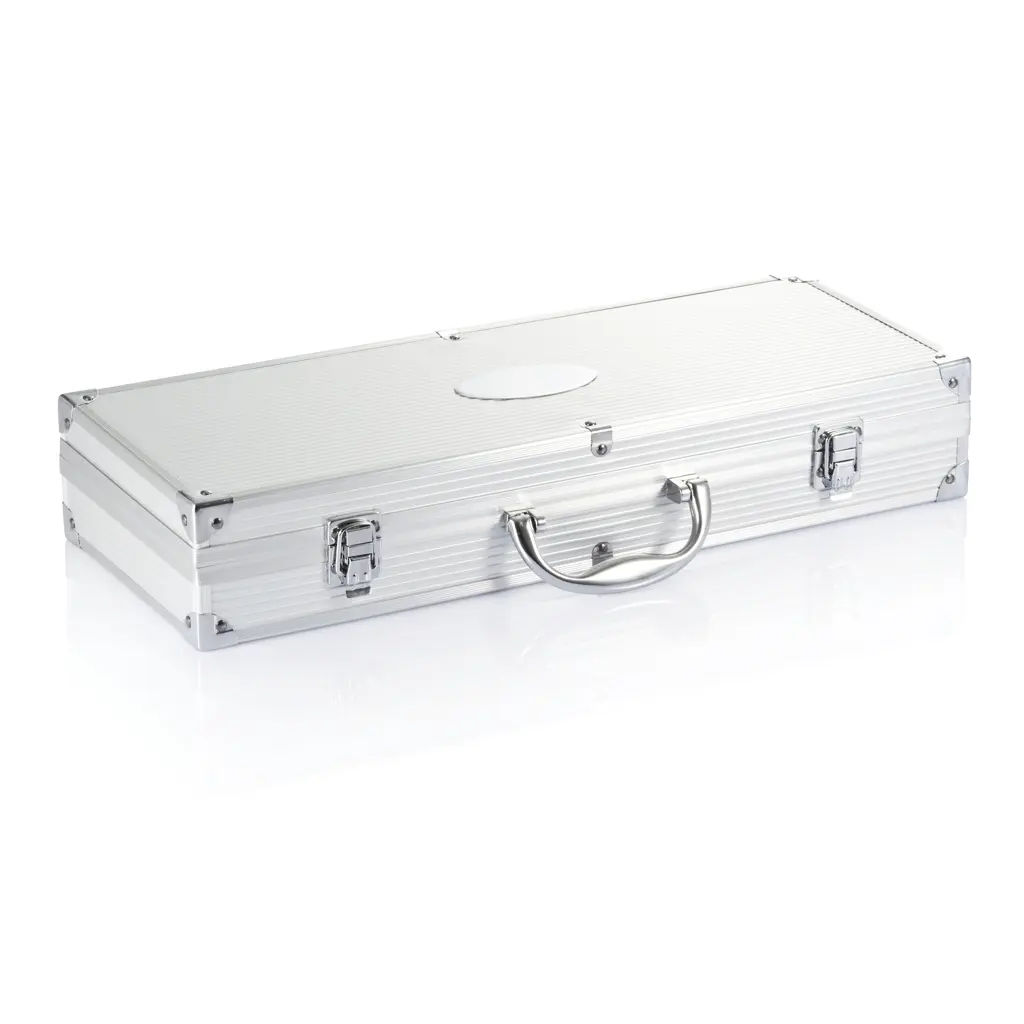 Set za roštilj od 12 komada u aluminijskoj kutiji P422.18 silver-2