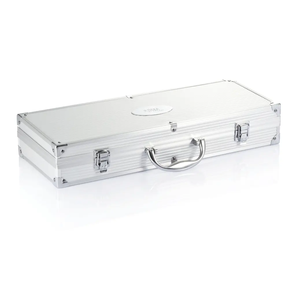 Set za roštilj od 12 komada u aluminijskoj kutiji P422.18 silver-3