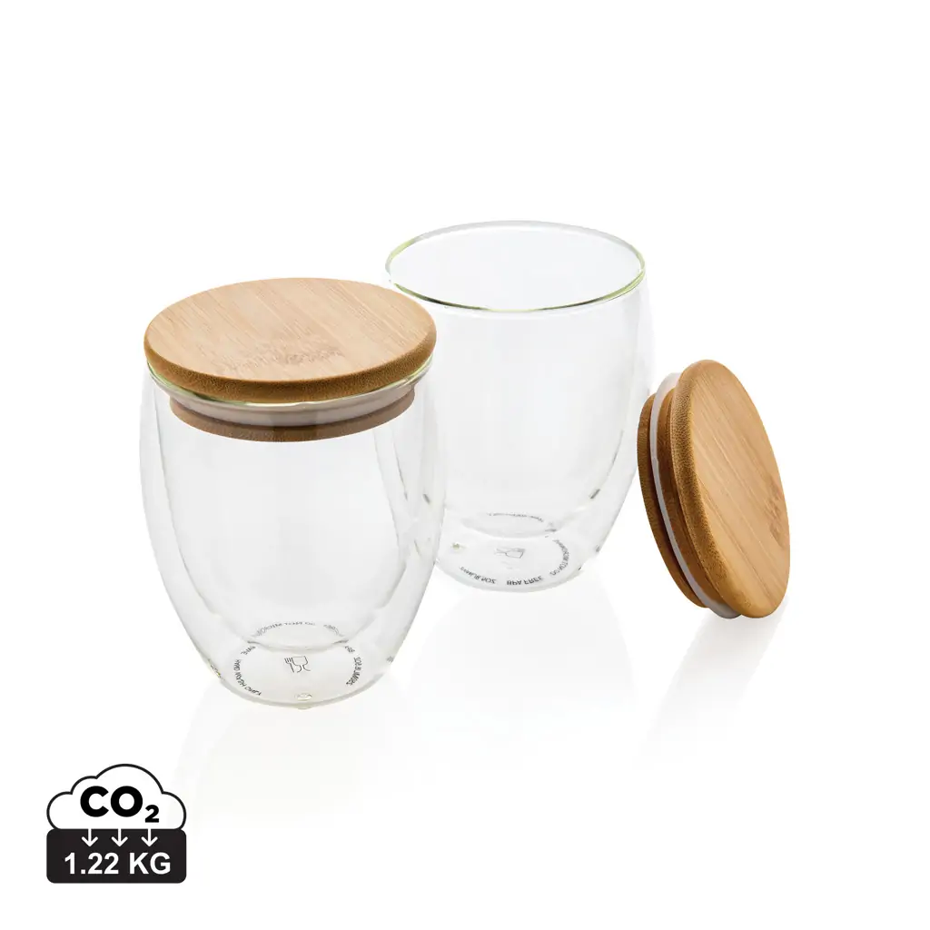 Šalice od borosilikatnog stakla 250ml 2kom set P432.14 transparent-12