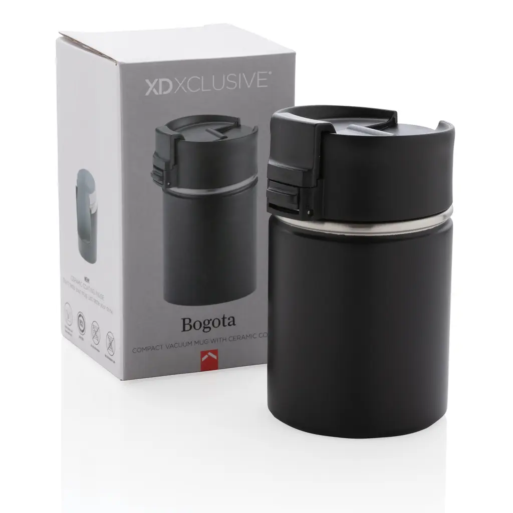 Putna termo šalica s keramičkim premazom Bogota 220 ml P432.24 black-14