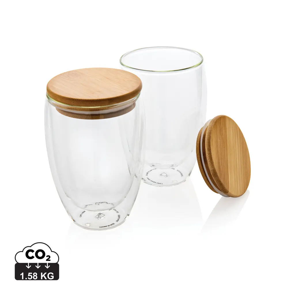 Šalice od borosilikatnog stakla 350ml 2kom set P432.27 transparent-0