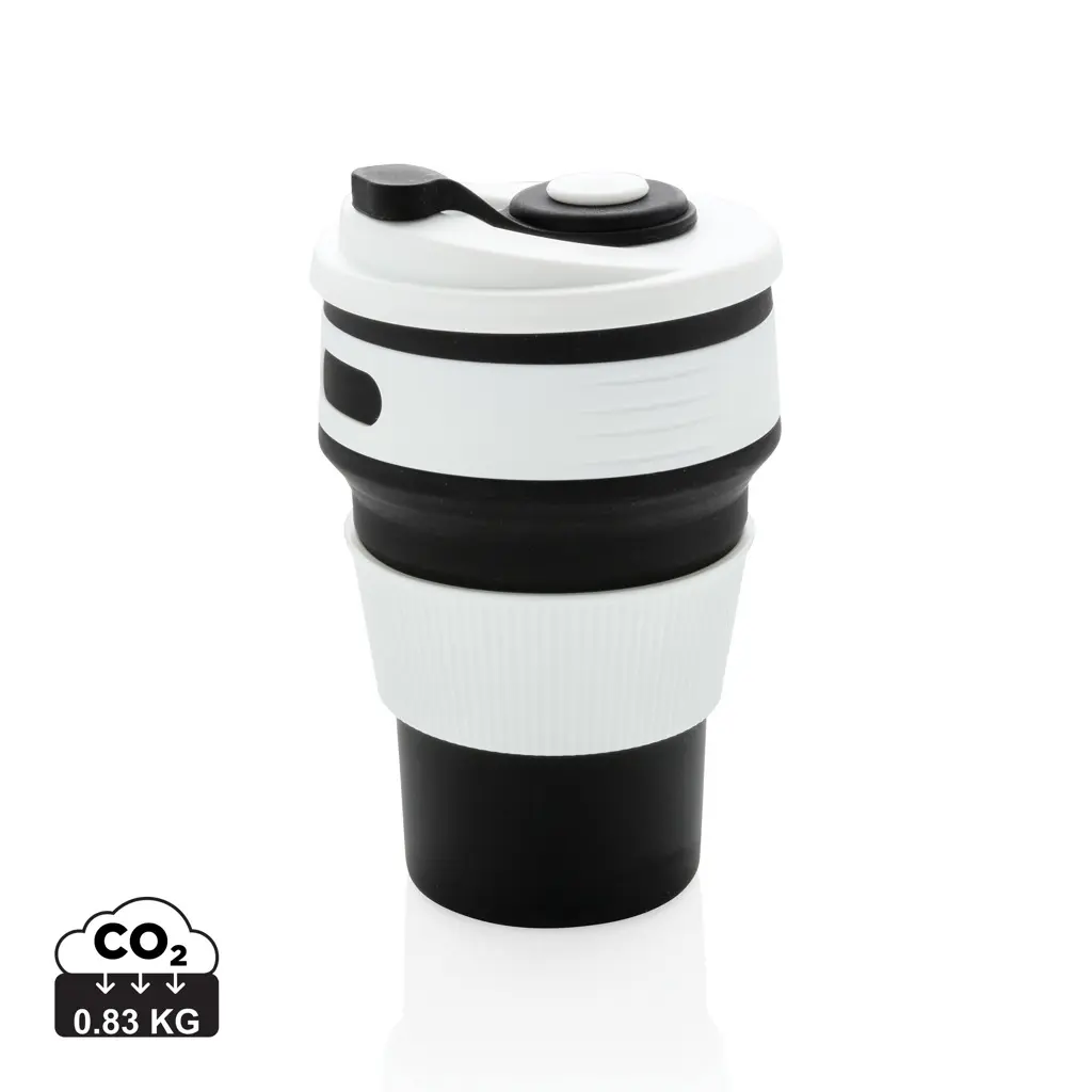 Sklopiva silikonska šalica P432.60 black-0