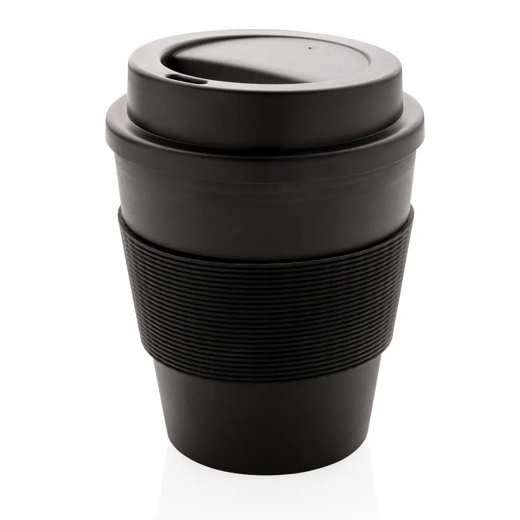 Šalica za kavu za višekratnu upotrebu s poklopcem na navoj 350 ml P432.68 black-1