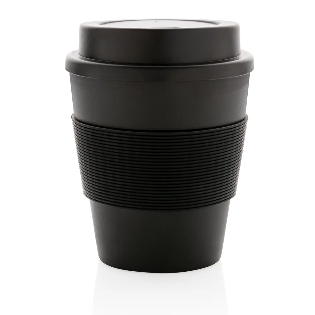 Šalica za kavu za višekratnu upotrebu s poklopcem na navoj 350 ml P432.68 black-2
