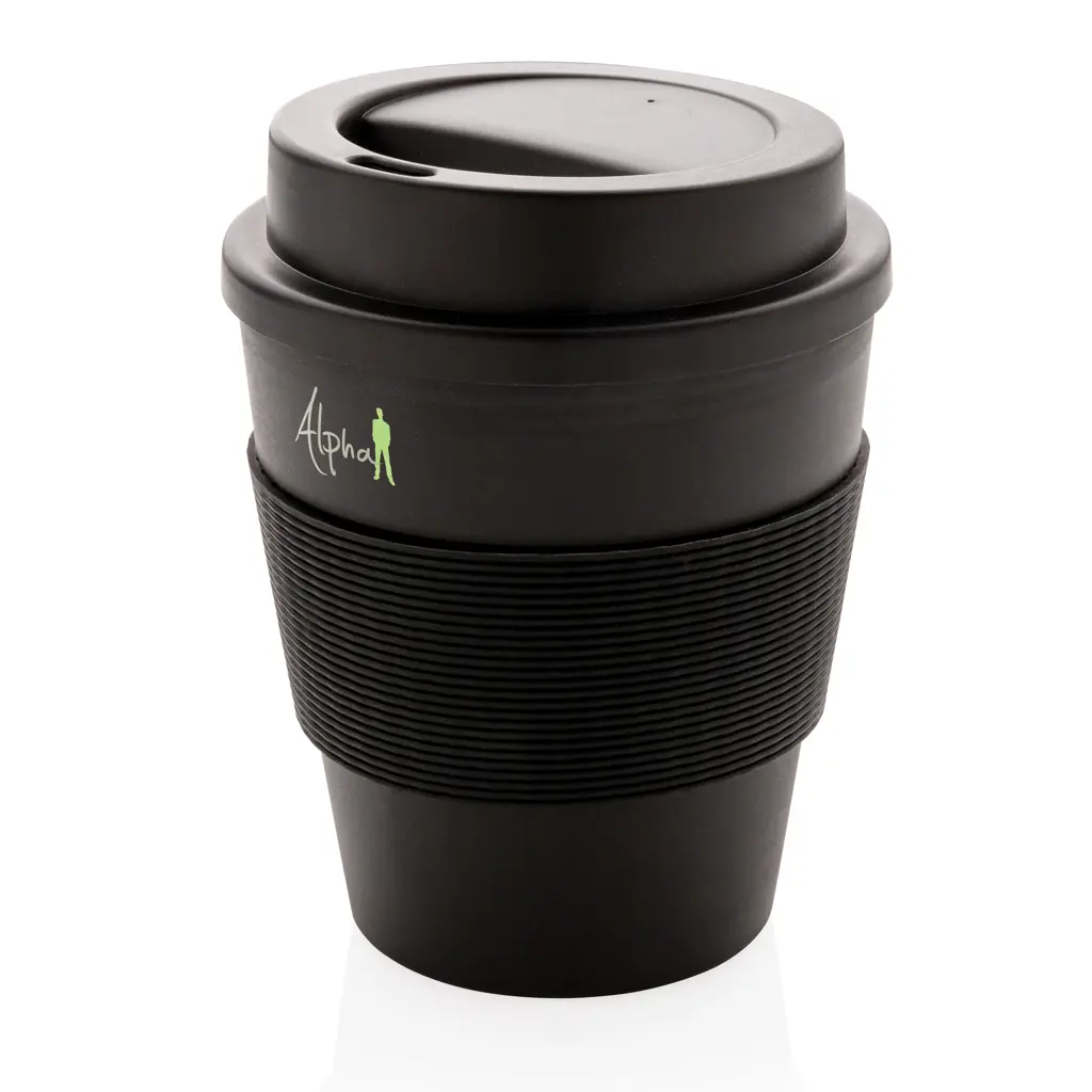 Šalica za kavu za višekratnu upotrebu s poklopcem na navoj 350 ml P432.68 black-3