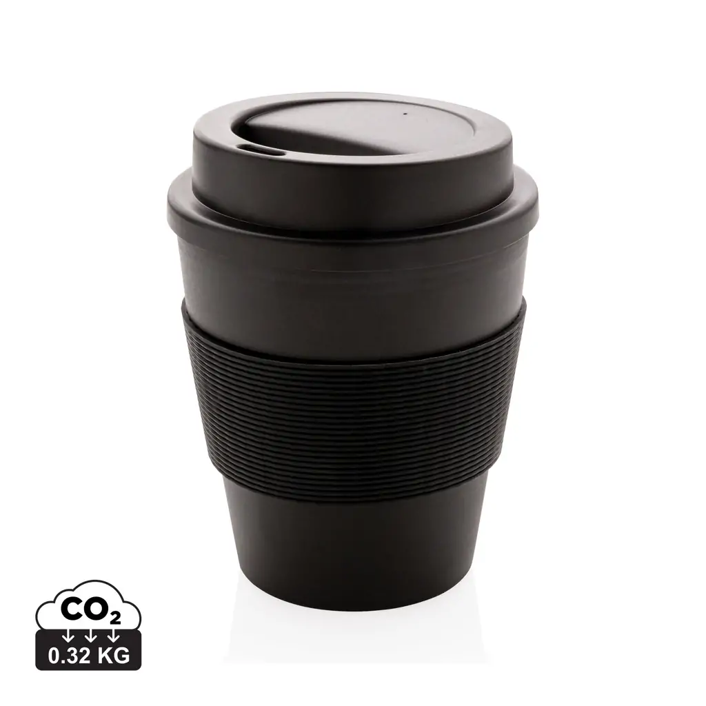 Šalica za kavu za višekratnu upotrebu s poklopcem na navoj 350 ml P432.68 black-8 Šalica za kavu za višekratnu upotrebu s poklopcem na navoj 350 ml P432.68 black-8