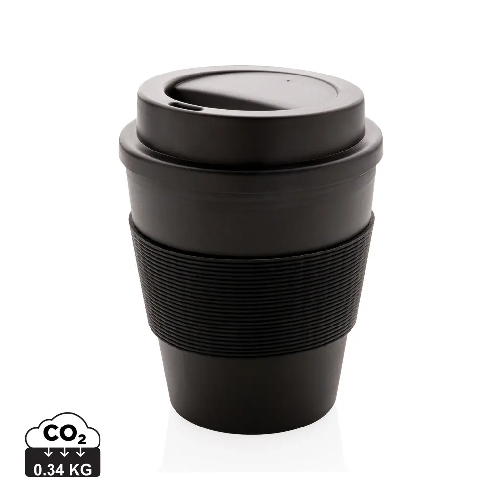 Šalica za kavu za višekratnu upotrebu s poklopcem na navoj 350 ml P432.68 black-0