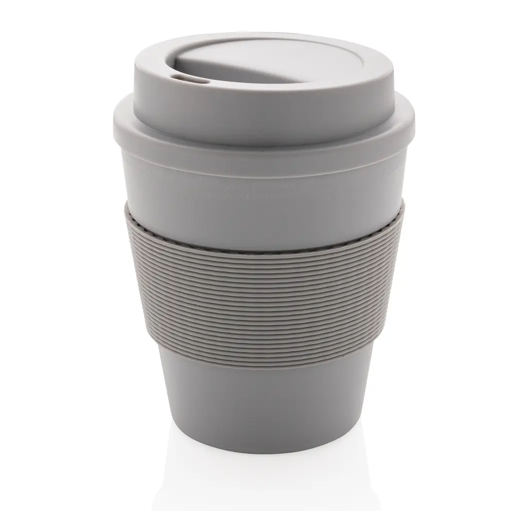 Šalica za kavu za višekratnu upotrebu s poklopcem na navoj 350 ml P432.68 grey-1