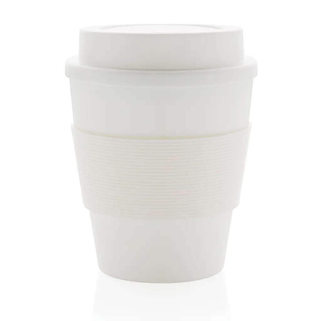 Šalica za kavu za višekratnu upotrebu s poklopcem na navoj 350 ml P432.68 white-2