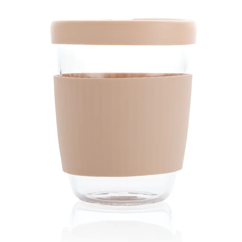 Čaša sa silikonskim poklopcem i navlakom, 360 ml Ukiyo P432.70 brown-4