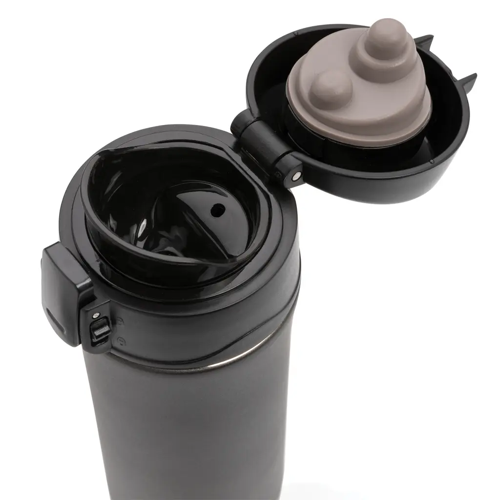 Metalna termo šalica s jednostavnim zaključavanjem P432.76 black-7