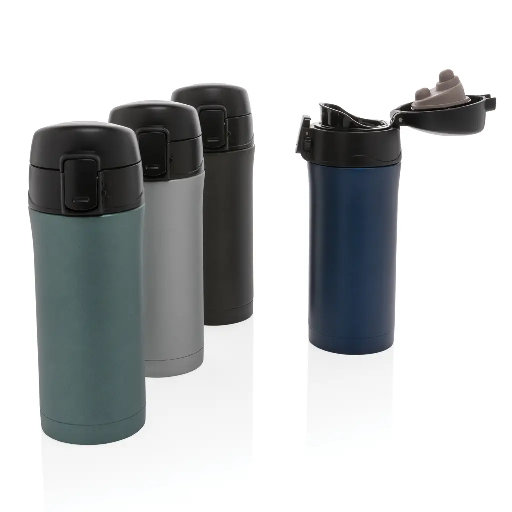 Metalna termo šalica s jednostavnim zaključavanjem P432.76 black-8